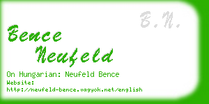 bence neufeld business card